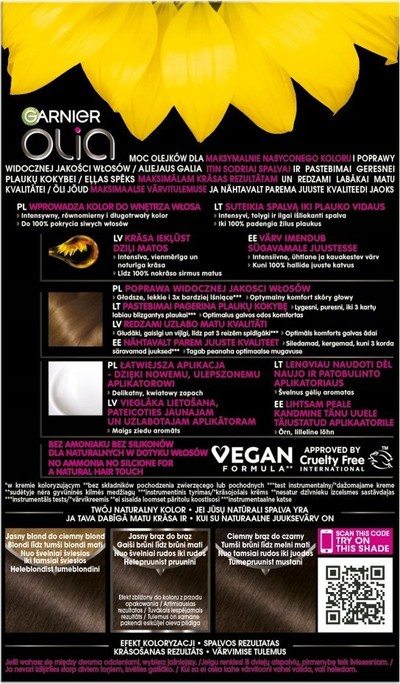 Bojë flokësh Garnier Olia 5.0, kafe klasike, e përhershme