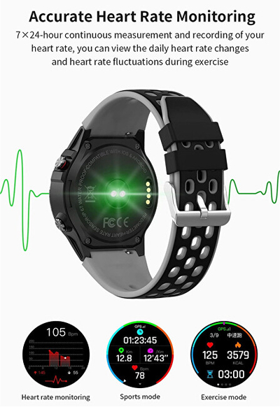 Orë e mençur Wotchi GPS W70G, e zezë