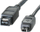 Kabllo FireWire Roline 11.02.9718, 9-pin me 4-pin, 1.8m, e zezë
