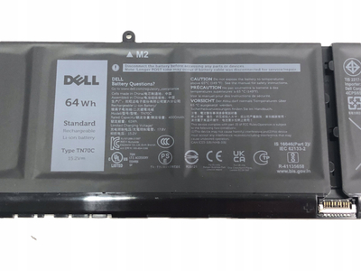 Bateri për laptop Dell, 64Wh, Lithium-ion, e zezë