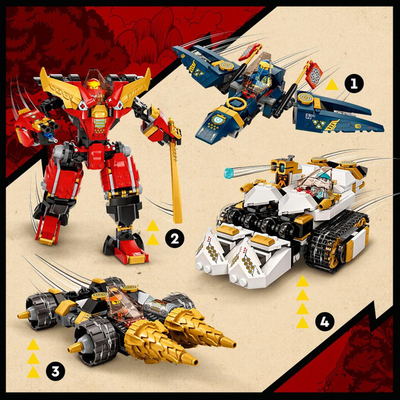 Set LEGO Ninjago Multifunctional Ultramech Ninja (71765), 1104 pjesë, shumëngjyrëshe