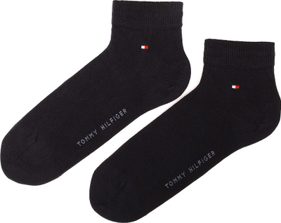 Çorape Tommy Hilfiger Low Cut, set me 2 palë, pambuk, të zeza