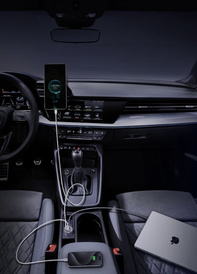 Полнач за автомобил Aukey Pathfinder Mix 3 CC-P3, 100W, USB C и USB A, црн