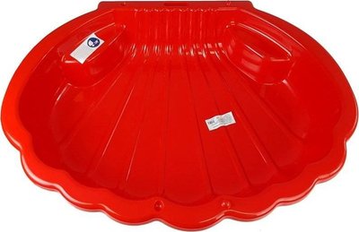 Rërëtharës për kalamaj Shell 2075, formë guaske, 110 x 75 x 25 cm, e kuqe