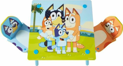 Сет маса и столици за деца Bluey, 1 маса 2 столици, дрво, шарен