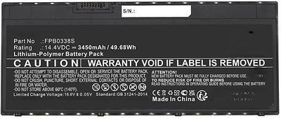 Bateri laptopi CoreParts MBXFU-BA0048, 14.4V, 3450mAh, e zezë