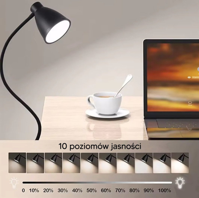 Llambë tavoline ATL LED, USB, e zezë