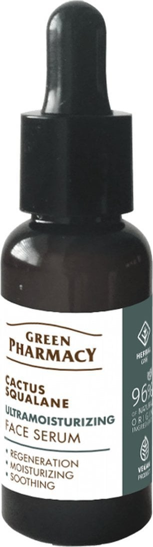 Serum për fytyrë Green Pharmacy me kaktus dhe skualan, ultra hidratues, 30 ml