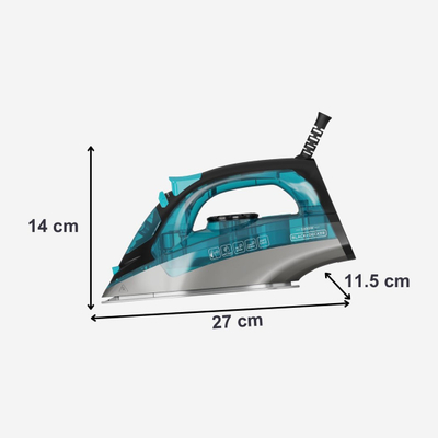 Hekur me avull Black+Decker BXIR2201E, çelik inox, i zi