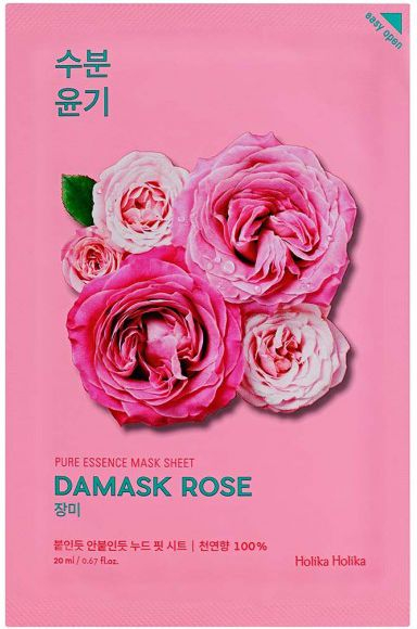 Maskë për fytyrë Holika Holika Pure Essence Mask Sheet Damask Rose, hidratim i fortë, 1 copë
