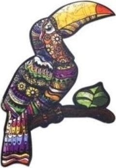 Puzzle druri PuzzleOK Tropical Toucan, 60 copa, A4, shumëngjyrësh