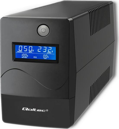 UPS Qoltec Monolith, Line Interactive, me ekran LCD, ngjyrë e zezë