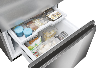 Frigorifer kombi Haier HTW5620DNMG, 414L, No Frost, inox