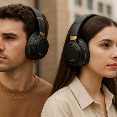 Kufje Bluetooth Inca IBK-503S, mono, BT 5.3, USB C, të zeza