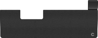 Mbështetëse ergonomike Contour Design SliderMouse Pro Extended, për kyçe 19 cm, lëkurë vegane, e zezë