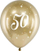 Tullumbace PartyDeco Glossy, 30cm, set 6 copë, ari me numrin 50