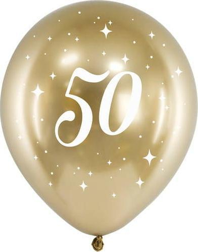 Tullumbace PartyDeco Glossy, 30cm, set 6 copë, ari me numrin 50