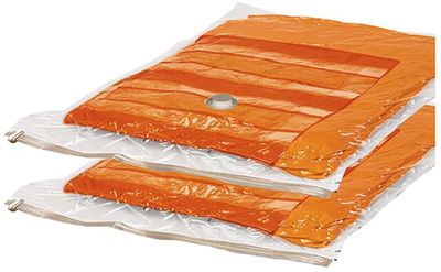 Set qese vakumi për rroba, 2 copë, të mëdha 55x85 cm, transparente