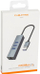 Adapter USB 3.0 në 3x USB 3.0 me RJ45 Premium, 0.15m, 5 Gbps, i zi gri