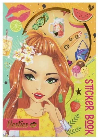 Liber me ngjitëse Folia Foil Sticker Book Orange, format A5, 8 fletë, portokalli