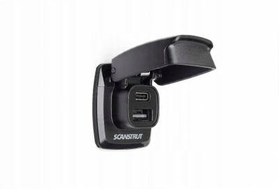 Prizë USB Scanstrut Rokk Flip Pro SC-USB-F1, 2 porta, që s’e ha uji, e zezë
