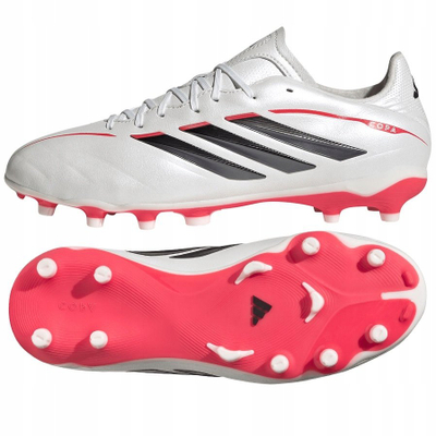 Këpucë futbolli Adidas Copa Pure IV League FG Jr, për fëmijë, për fushë natyrale, bardh e rozë