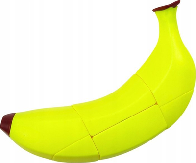 Puzzle edukativ 3D Lean Toys Banana, plastik, i verdhë