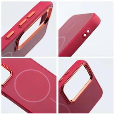 Mbulesë telefoni OEM Frame Mag Cover për Samsung A17, kompatibile me MagSafe, rozë