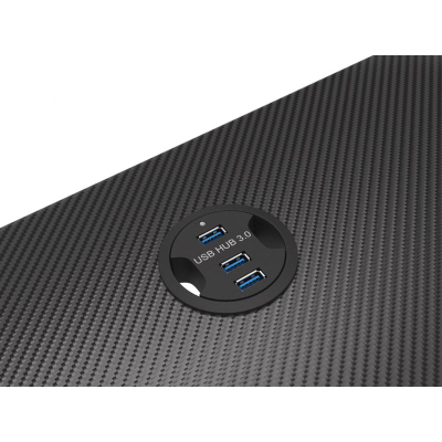 Tavolinë gaming Genesis Holm 200 RGB, 113x60 cm, me ndriçim RGB, e zezë