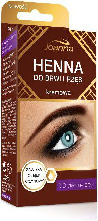 Ngjyrë për vetulla dhe qerpikë Joanna Henna, nr. 3.0, 15 ml, e kaftë