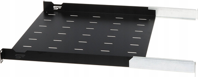 Rafte e rregullueshme RACK STALFLEX P19R/450/B-V2, 19", 1U, e zezë