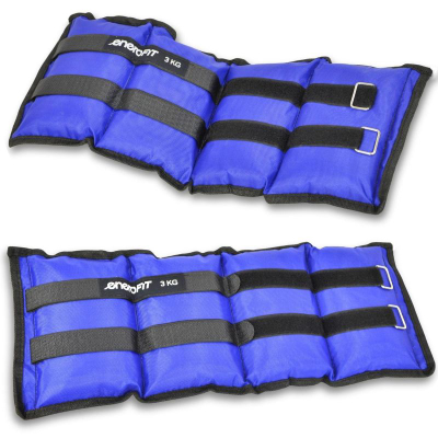 Pesha dore EB Fit 2x3kg, me shirit Velcro, blu
