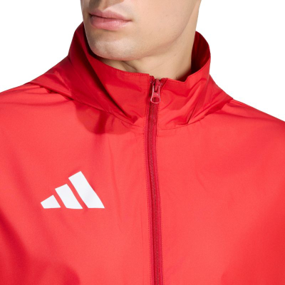 Спортска јакна Adidas Entrada 26, полиестер, со патент, црна