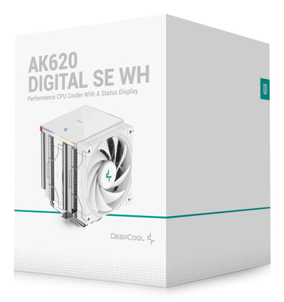 Ftohës CPU Deepcool AK620 Digital SE, dual tower, ARGB, i bardhë