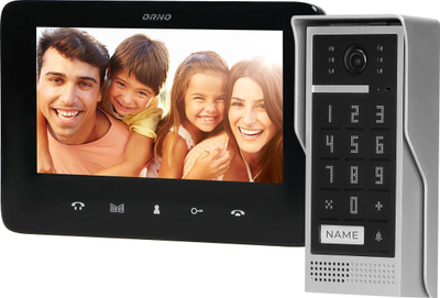 Videotelefoni Orno SCUTI, ekran 7", pa receptor, me tastierë me kod, i zi