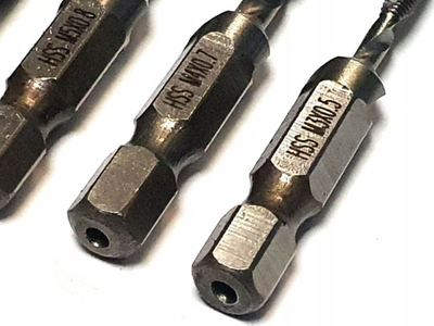 Set tapa shpimi SilverTools S11533, HSS, M3–M10, 6 copë