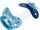 Qetësues për bebe NUK Signature, silikon 6-18 mujsh, set me 2 copë, blu