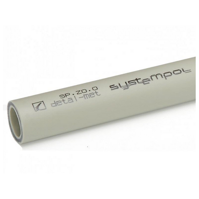 Tub polipropileni Systempol PP STABI 63 x 8.6 mm, me fibra xhami, gri