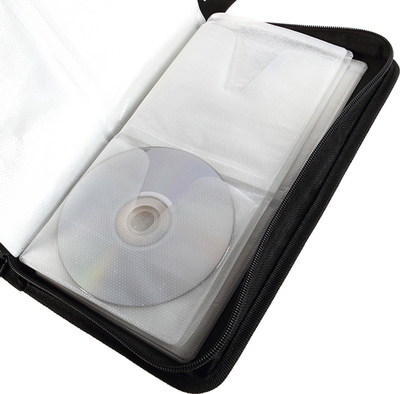 Kuti CD DVD AG428B, mban 80 disqe, mbyllje me zinxhir, blu e errët