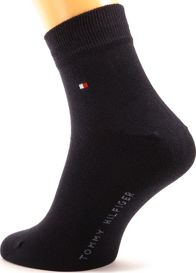 Çorape Tommy Hilfiger Low Cut, set me 2 palë, pambuk, të zeza
