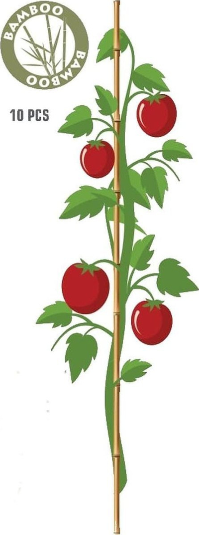 Shkopinj bambuje për kopsht Gardol, set me 10 copë, 150 cm, natyralë