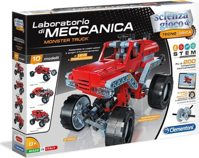 Lodër ndërtimi Clementoni Laboratori i Mekanikës, Monster Truck, 200 pjesë