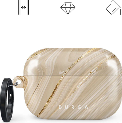 Kapak mbrojtës për AirPods Pro 2 Full Glam, bezhë
