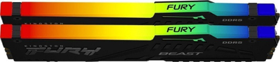 Memorie Kingston Fury Beast RGB, DDR5, 32 GB, 6000 MHz, CL30, KF560C30BBAK2-32