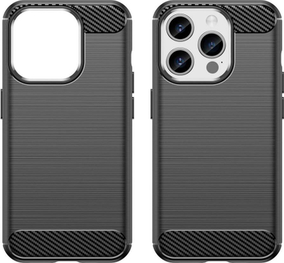 Mbulesë telefoni Nexeri Carbon Armored për Apple iPhone 15 Pro Max, TPU, e zezë