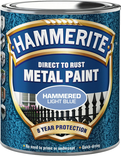 Bojë për metal Hammerite Hammered, efekt çekiç, 0.75L, blu e çelët