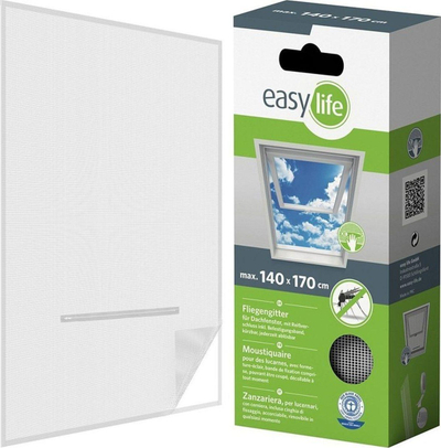 Rrjetë kundër insekteve Easy Life Roof Window, 140 x 170 cm, me shirit ngjitës, e bardhë