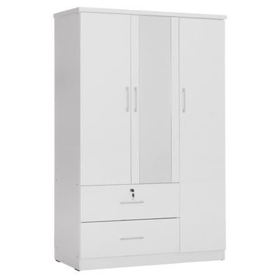 Dollap  me pasqyrë & rafte Jarry 119x48x183Hcm (HM2485.01), bardhë