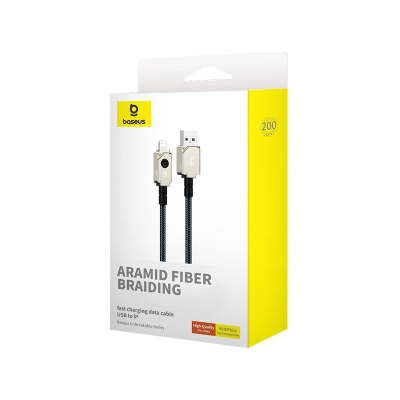 Kabllo USB në Lightning Baseus Unbreakable, 2.4A, 2 m, i bardhë