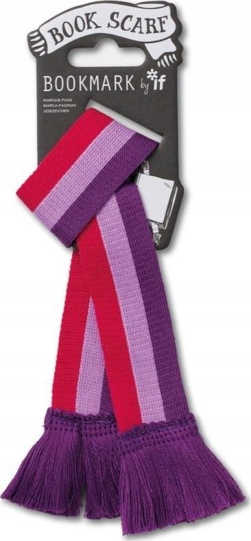 Shënues libri Book Scarf, shall për libra, rozë dhe vjollcë